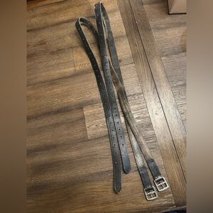 Horse Tack - 62” Black English Stirrup Leathers